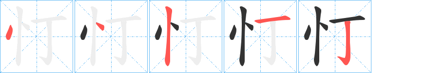 忊字的筆順?lè)植窖菔?></p>
<script src=