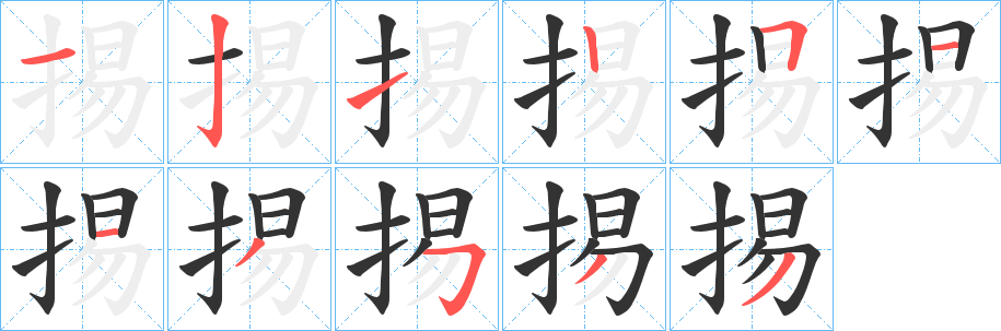 掦字的筆順?lè)植窖菔?></p>
<script src=