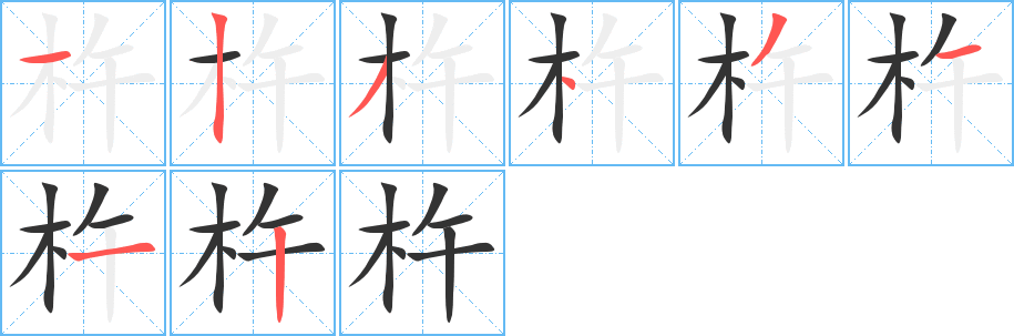 杵字的筆順?lè)植窖菔?></p>
<script src=