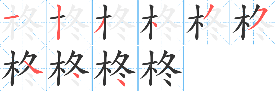 柊字的筆順?lè)植窖菔?></p>
<script src=
