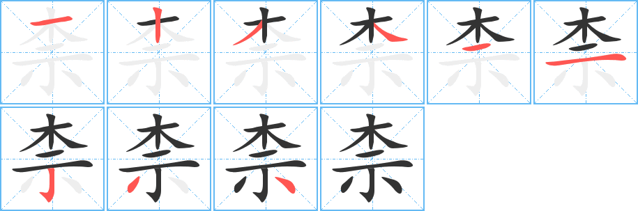 柰字的筆順?lè)植窖菔?></p>
<script src=