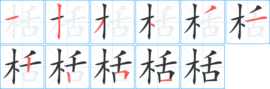 栝字的筆順?lè)植窖菔?></p>
<script src=