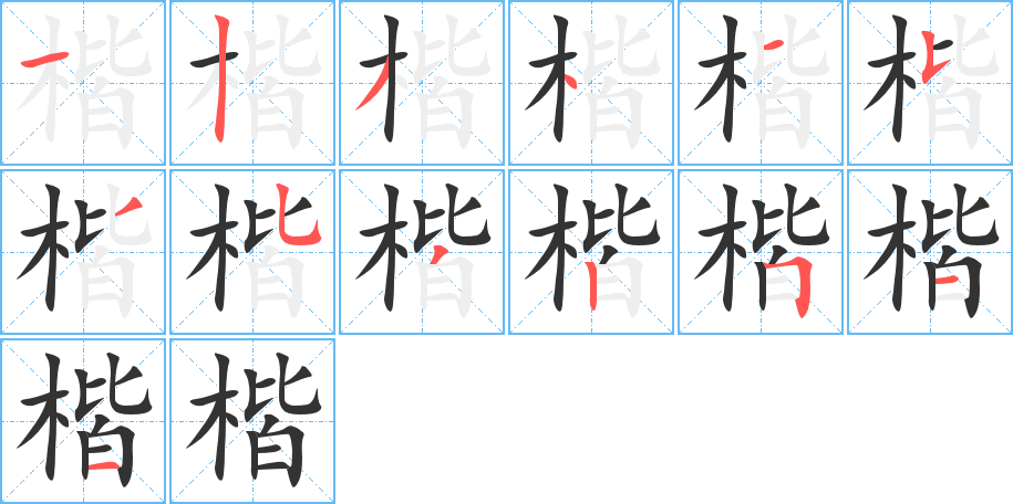 楷字的筆順?lè)植窖菔?></p>
<script src=