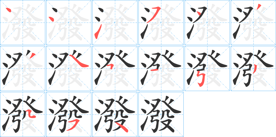 潑字的筆順?lè)植窖菔?></p>
<script src=