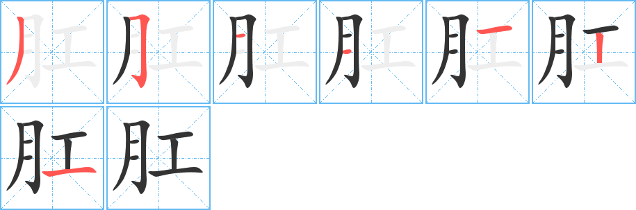 肛字的筆順?lè)植窖菔?></p>
<script src=
