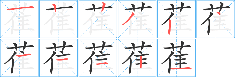 萑字的筆順?lè)植窖菔?></p>
<script src=