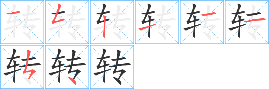 轉(zhuǎn)字的筆順?lè)植窖菔?></p>
<script src=