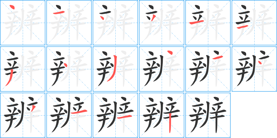 辨字的筆順?lè)植窖菔?></p>
<script src=