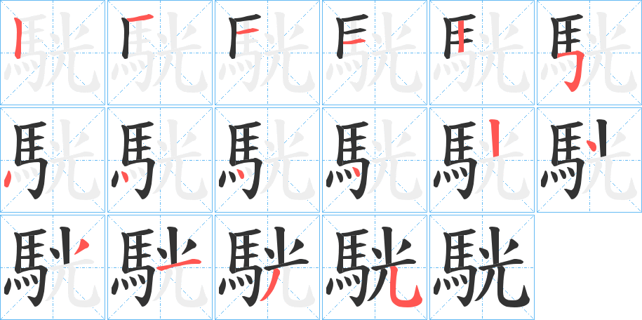 駫字的筆順?lè)植窖菔?></p>
<script src=