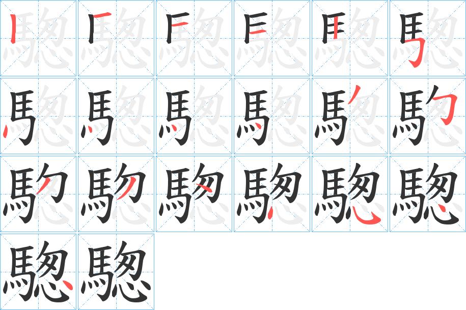 騘字的筆順?lè)植窖菔?></p>
<script src=