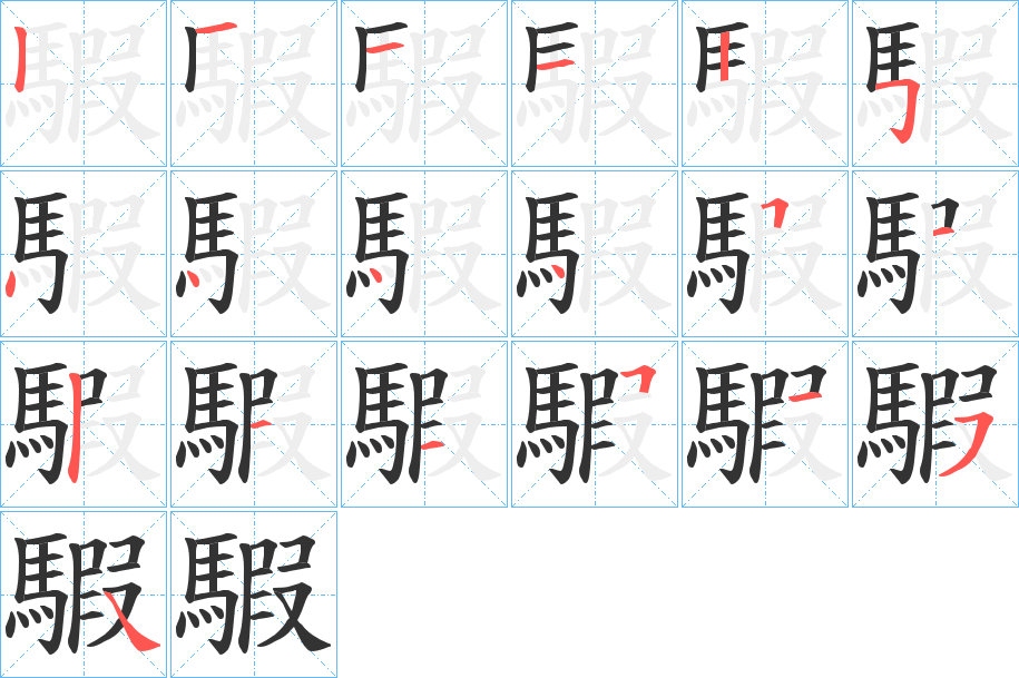 騢字的筆順?lè)植窖菔?></p>
<script src=