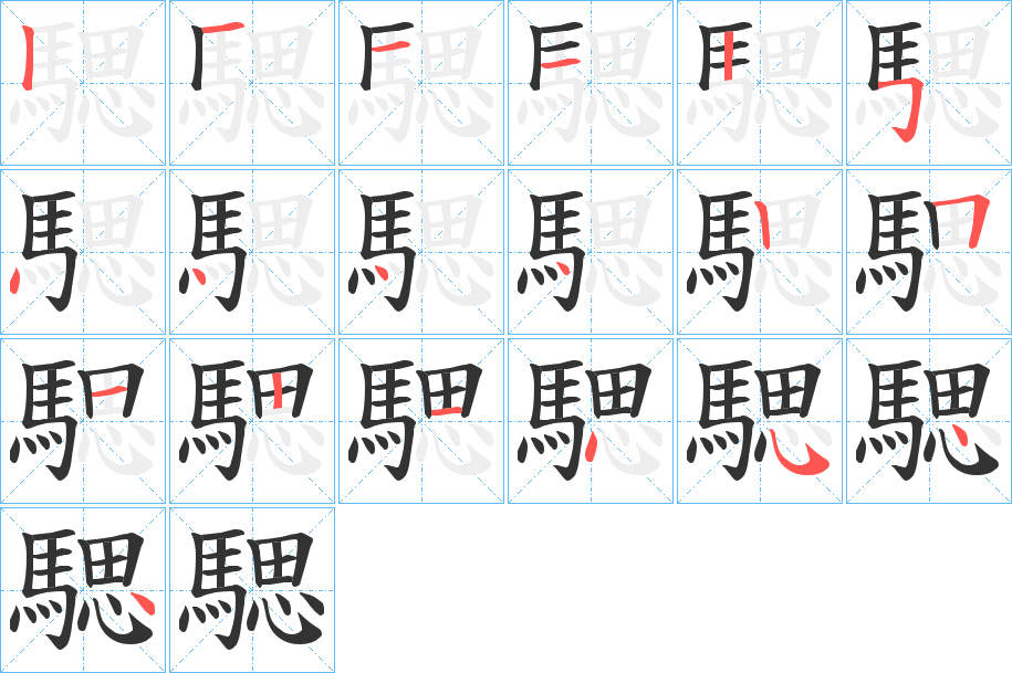 騦字的筆順?lè)植窖菔?></p>
<script src=