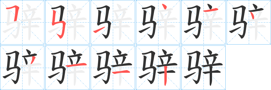 骍字的筆順?lè)植窖菔? /></p>
<script src=
