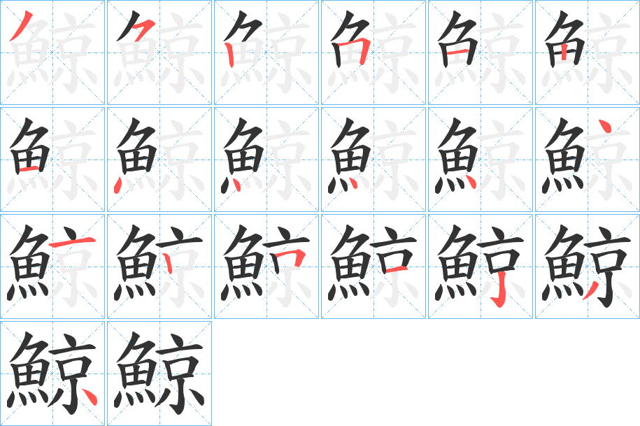 鯨字的筆順?lè)植窖菔?></p>
<script src=